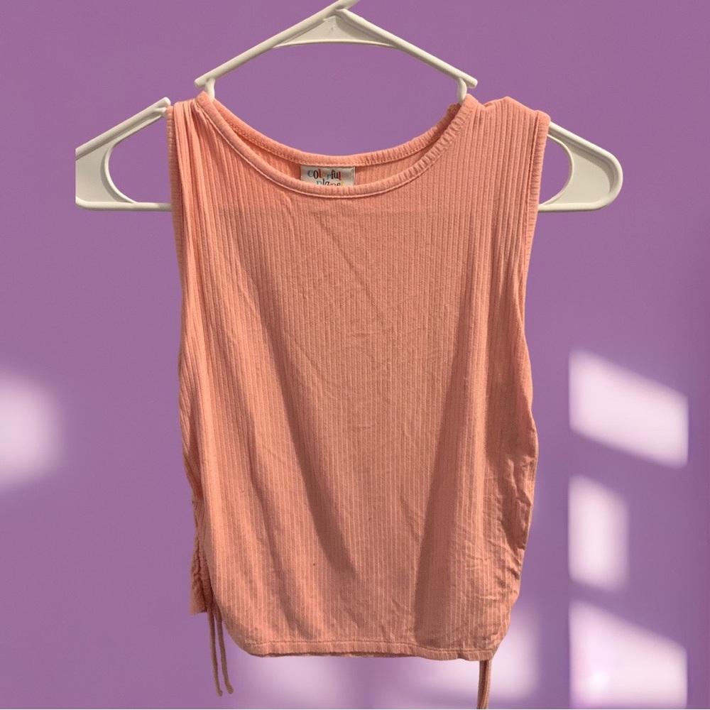 Girls pink sleeveless top